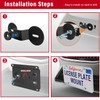 Steel Front License Plate Mount – No-Drill License Plate Bracket