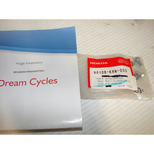 Honda CRF250R CRF250X CRF450R Flange Bolt 5x12 OEM 90106-KRN-000