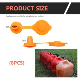 ZNDAW 8 PCS Gas Can Vent Caps, Plastic Fuel Jug Vent Cap Leakproof Spout Cover Replacement, Flexible Pour Nozzle Gasket Stopper Small Collar Caps for Most Gas Can, Car Accessories