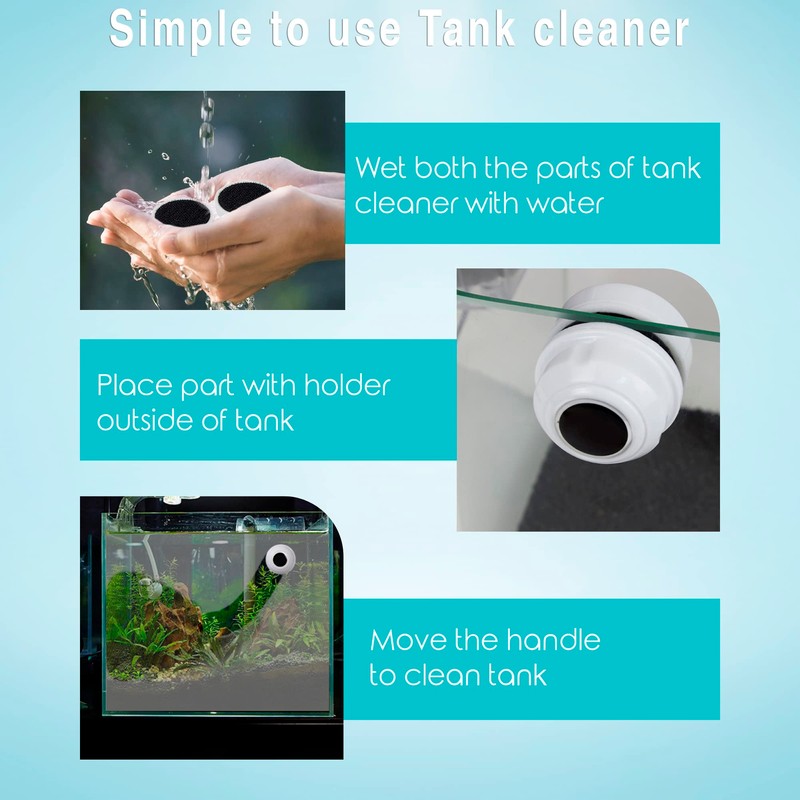 JOR Betta Tank Cleaner Magnet, Nano & Small Fish Tank