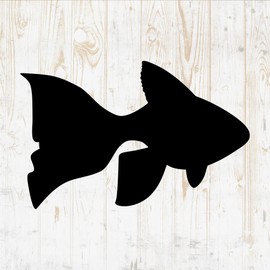Fish Wall Decals Silhouette - Fish Wall Stickers - Fish Sea Nautical River Ocean Fisherman - Fish Room Decor for Bedroom Kitchen Laptop Water Bottle Car Window Decals DWSV5357