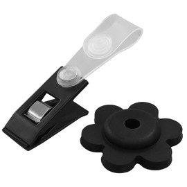 Unlorspy 20Pcs Garden Flag Rubber Stoppers and Clips, PVC Anti-Wind Adjustable Stoppers and Clips for Indoor and Outdoor Yard Garden Flag Pole Stand