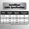 InstallGear 1/0 Gauge Wire (25ft) - Copper Clad Aluminum CAA