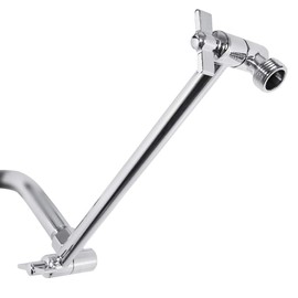 NearMoon Adjustable Shower Arm Universal Connection, Extension Arm, Adjust Angle to Upgrade Shower Experience, Easy to Install, Anti-leak (11 Inch, Chrome Finish)