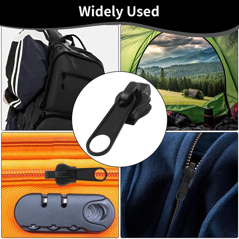 6 Pcs Zipper Pull Replacement, Zip Slider Repair Kit 3