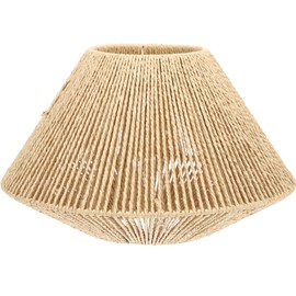 Operitacx Rattan Lampshade Rattan Light Shade, Basket Style Lamp Shades Ceiling Light Covers, Pendant Light Shade for Ceiling Lights Chandelier Home Bedroom Hotel Restaurant Decor