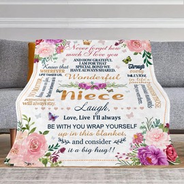 Lviliss Niece Gifts from Auntie, to My Nieces Birthday Gift from Uncle, Niece Gifts Blanket 60"x 50", Gift for Nieces from Aunt