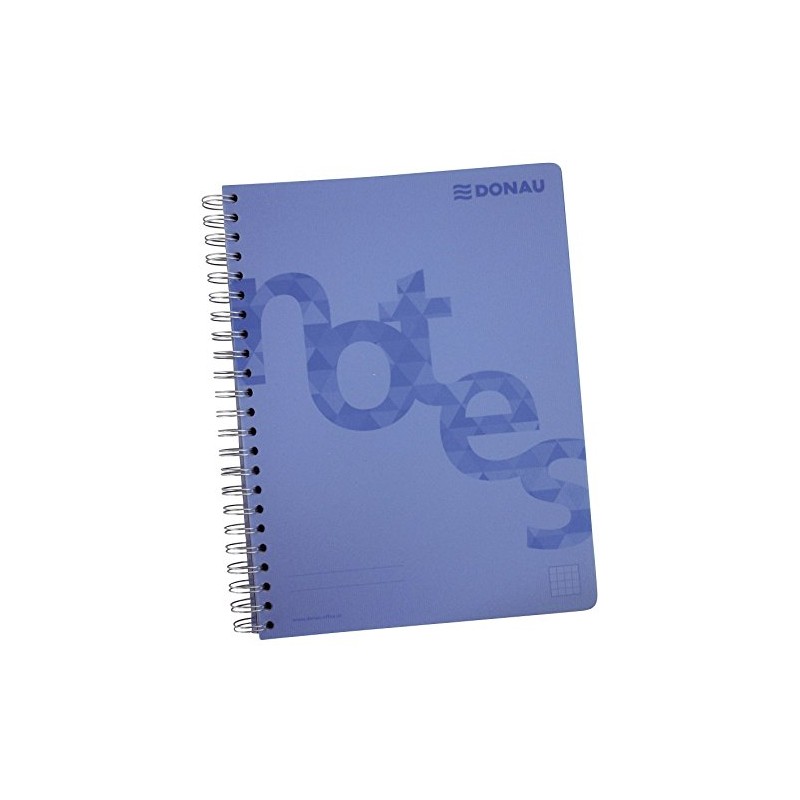 Donau 7525201 10 PP Cover A4 Squared Notepad – Blue