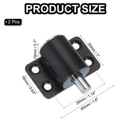 sourcing map Sliding Window Locks Push-in Window Security Lock with Keys, Sliding Door Keyed Locks for Up and Down Window, Horizontal Sliding Window Doors, Black 2 Set