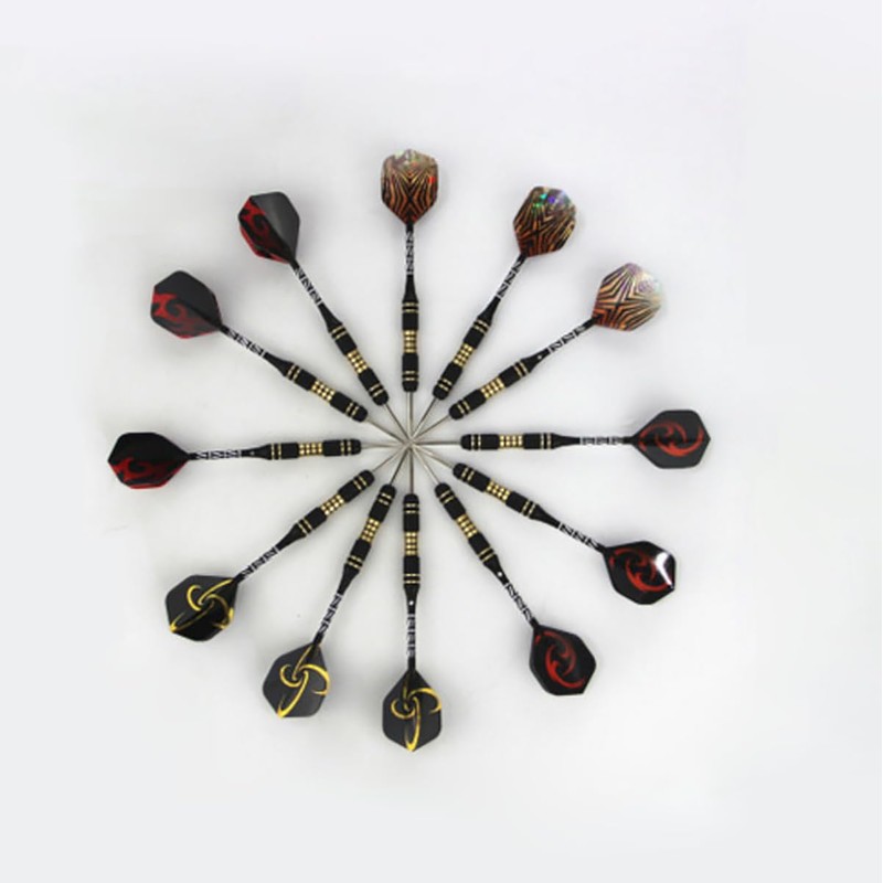 Ariv Hommey 12PCS 22g Iron Tip Dart Flights Aluminum Barrel