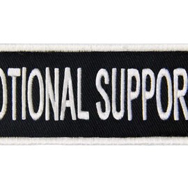 Service Dog Emotional Support Vests/Harnesses Emblem Embroidered Fastener Hook & Loop Patch
