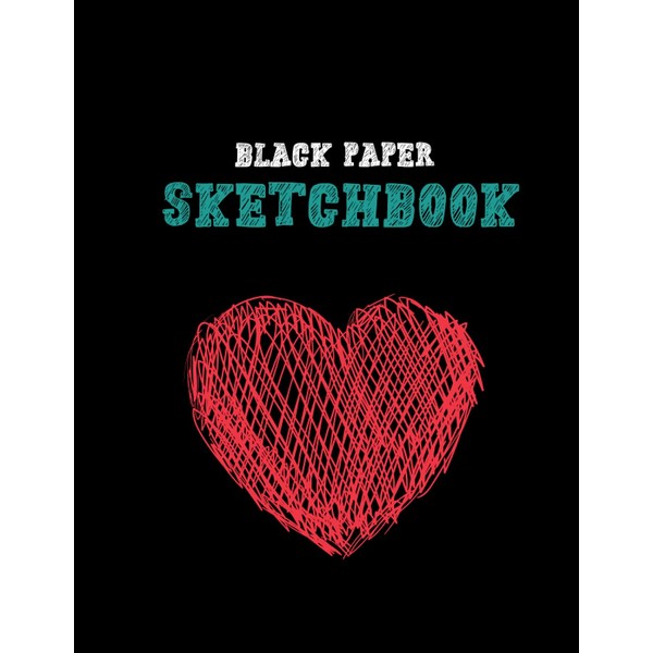 Black paper sketchbook: Big Sketchbook for Doodling & Drawing With