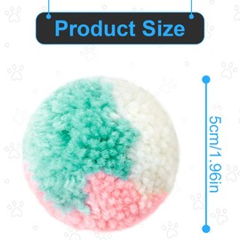 Lotsdonxia 6 Pcs Interactive Cat Toy Set – Lightweight & Flexible 5cm Play Toys Soft & Colourful Plush Pompon Balls for Furry Friends Kittens