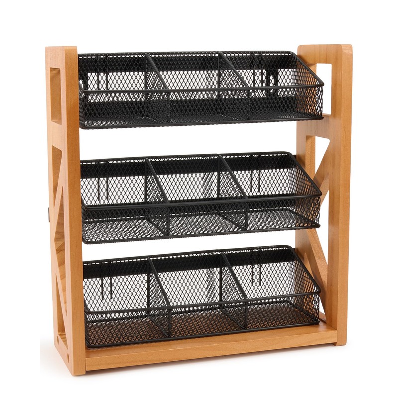 HULISEN 3 Tier Tea Bag Organizer for 120 Tea Bags,