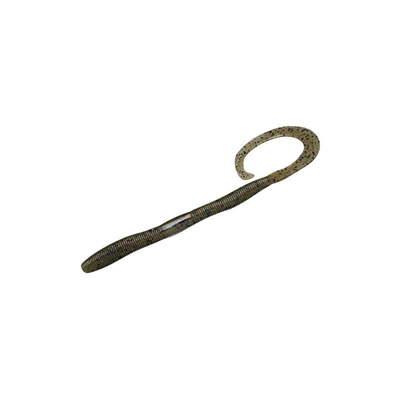 JACKALL(ジャッカル) Worm Flick Curly 3.8 Inches Green Pumpkin Pepper Lure