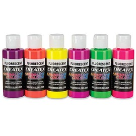 Createx Airbrush Color - 2 oz, Set of 6, Fluorescent