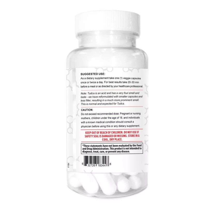 Pure TUDCA Supplement (Tauroursodeox<wbr/>ycholic Acid) - 500mg Per Serving -