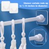 8 PCS Curtain Rod Holder Invisible Shower Rod Retainer No