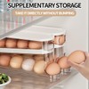 Egg Storage Fridge, 2 Layers Automatic Rolling Egg Holder Fridge