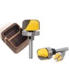 Bestgle 3pcs Deep Round Bottom Nose Router Bit, 1/4" Shank