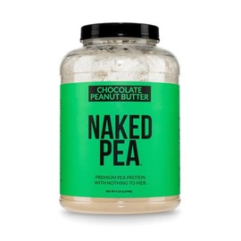 NAKED Pea - Chocolate Peanut Butter Protein from US & Canadian Farms, Organic Cocoa, Organic Coconut Sugar - No GMO, No Soy, and Gluten Free, Aid Grow