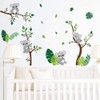 Runtoo Koala Wall Decals Animal Palm Tree Leaves Wall Stickers
