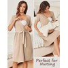 Ekouaer Women Maternity Nursing Wrap Dress Short Sleeve Ribbed Knit