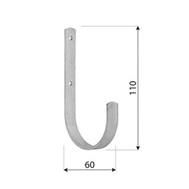 Velano - Wall hook, heavy duty tool hook, wall holder, universal hook - for small tools: spatulas, keys, screwdrivers - apartment, workshop, garage - HMU - 2 pieces, 110x60