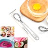 2 whisks, hand mixer, semi-automatic rotating, stainless steel rotary mixer,