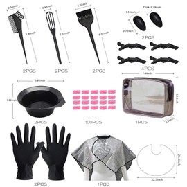 29 Pcs Tools for Hair Colouring Kit, Hair Dying Tools Kit, DIY Beauty Salon Hair Bleaching Tools Kit, for Men Women - Includes Hair Tinting Bowl, Hair Dye Brush, Ear Cover, Hair Dye Gloves, Hair Clips