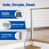 Muzata Side Mount Cable Railing Post 36 Inch 36"x2"x2" Level