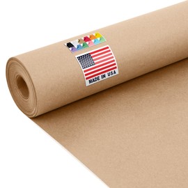 Paclord USA Made 24" x 1200" Brown Kraft Paper Roll, 45 lbs Thickness, American Quality Colored Paper Roll for School Craft Projects, Bulletin Boards - Non-Toxic, Odorless, Safe for Kids