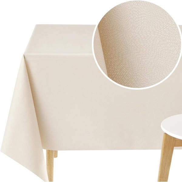 KP HOME Waterproof PVC Tablecloth - Square Oilcloth 55 X