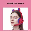 Importeek Audifonos Diadema Gamer Inalambrico Bluetooth Microfono Led