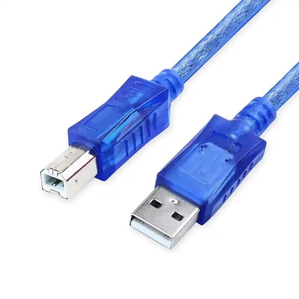 Pipestation USB Printer Cable – 1.5m | USB to Printer Cable | Printer Cable to USB | USB A to B Printer Lead | USB A to B Cable for Printer Scanner Cord Fax Machine | Type A Male to B Male