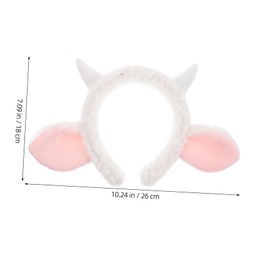 Baluue Cute Sheep Horns Headband for Comfortable and Easy to Wear Ear Accessory for Parties Festivals and Cosplay Events Soft Material for Performances