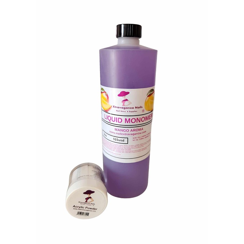 Extravaganza Nails Extra Beauty Nail Liquid Monomer 16oz Mango Aroma