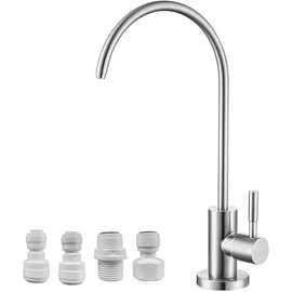 Grifo de ósmosis inversa - UCMDA Filtro de agua de acero inoxidable 304 sin plomo, diseño antigoteo, caño elevado, instalación universal apta para coc