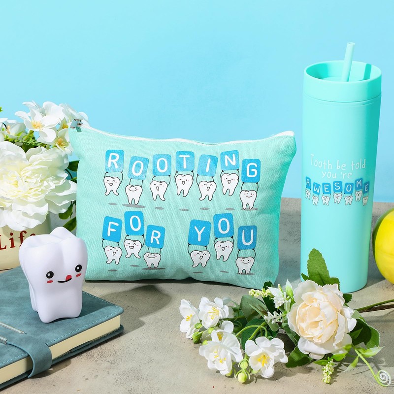 Skylety 3pcs Dental Hygienist Gift Dentist Gifts Dentist Tumbler with