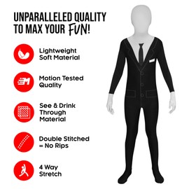 Morphsuits Kids Urban Legends Costume - Slenderman - Medium 3'6" - 3'11" (105cm - 119cm)