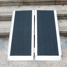 Frezon 3FT Portable Wheelchair Ramp Non Skid Aluminum Foldable Mobility Scooter Ramp