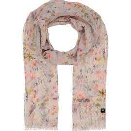 FRAAS Stole with Delicate Floral Print - 50 x 180 cm - Lightweight Scarf for Spring and Summer - Sustainability Edition, Pale Peach