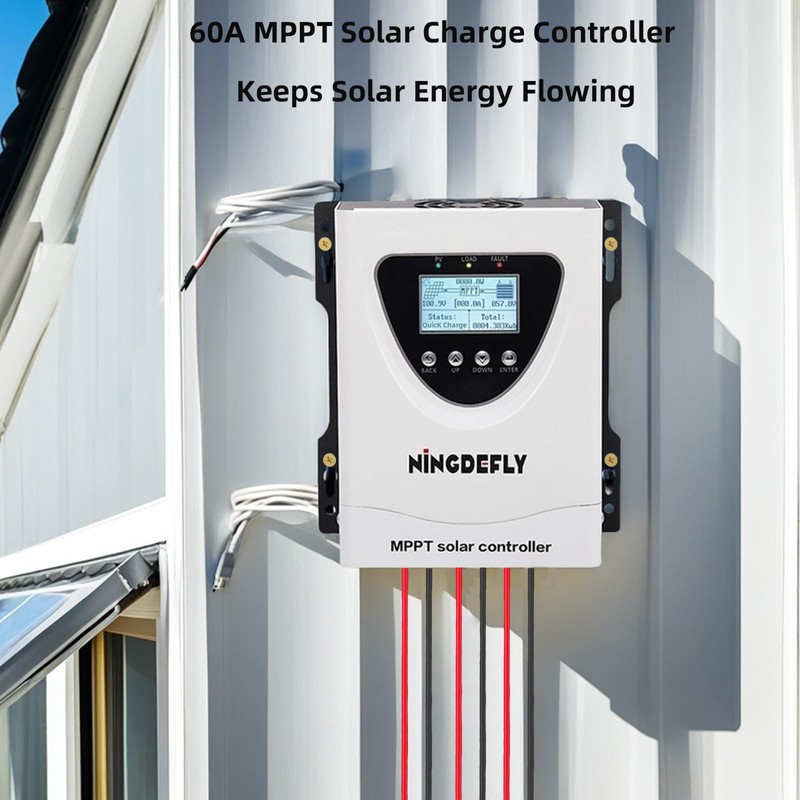 Ningdefly 60A Mppt Solar Charge Controller 12V 24V 36V 48V