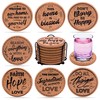 Coasterlux Cork Coasters for Drinks Absorbent with Holder - Cute