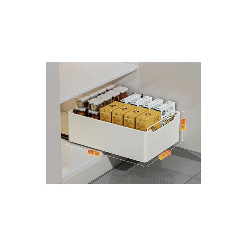 Extendable Kitchen Drawer, Extendable Kitchen Organisers, No Drilling, Metal Kitchen