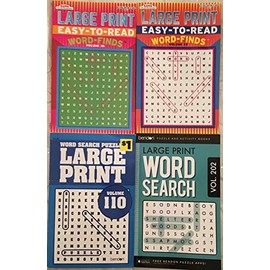 Mixed Lot of 4 Kappa Bendon LARGE PRINT Word-Finds Word Search Seek Ring-A-Word Circle-A-Word Puzzle Books 2014 2016 2018