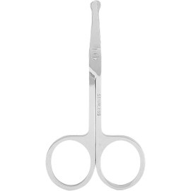 ZJchao Tijeras para Nariz, Barba y Bigote - Tijeras para Cabello Facial Curvas y Redondeadas - Acero Inoxidable