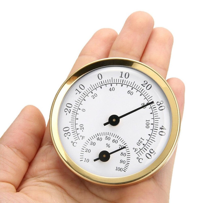 TEAMWILL Mini Analog Thermometer Hygrometer Humidity Meter Room Indoor Temperature,