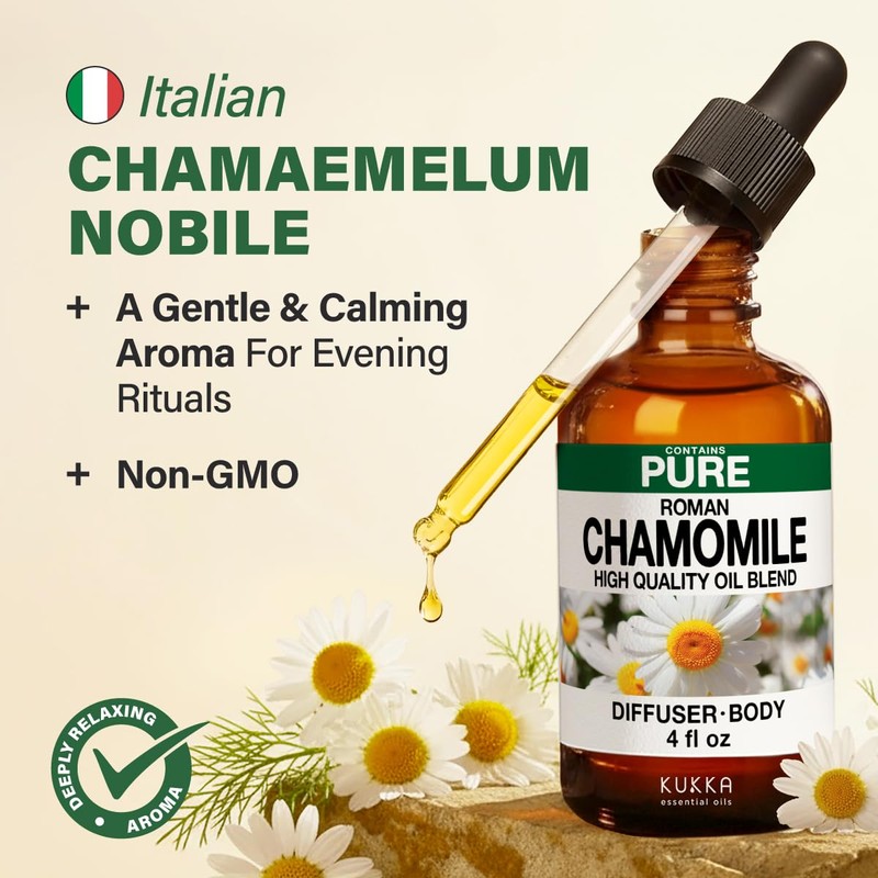 KUKKA Roman Chamomile Essential Oils - 4 Fl Oz -