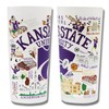 Catstudio Drinking Glass, Kansas State University Glass Cup for Kitchen,